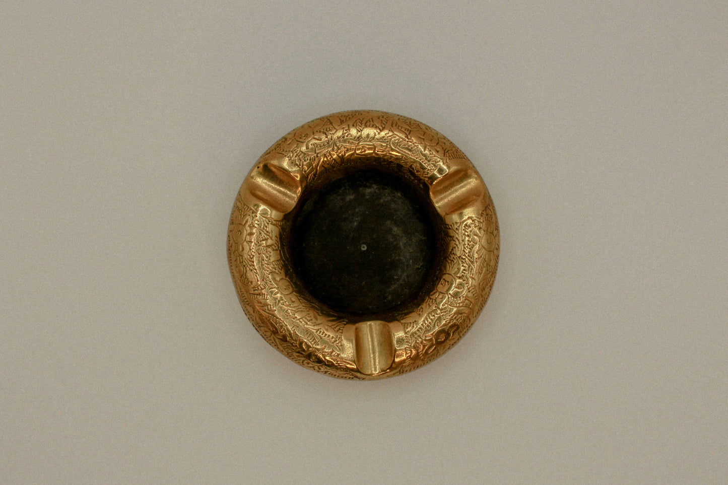 Antique decorative brass ashtray, metal tray, vintage home decor