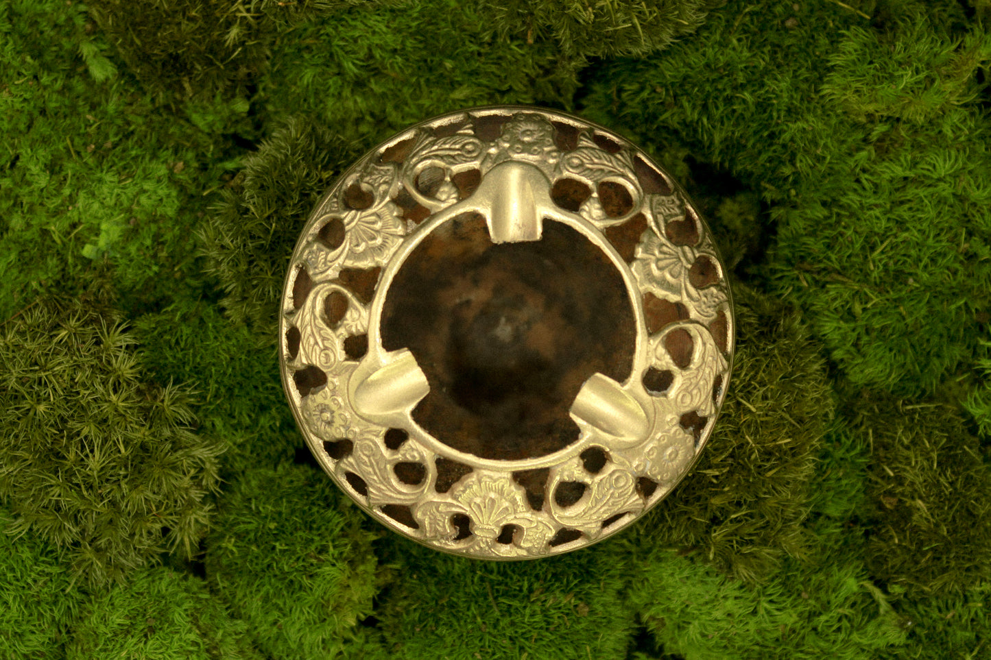 Antique decorative brass ashtray, metal tray, vintage home decor