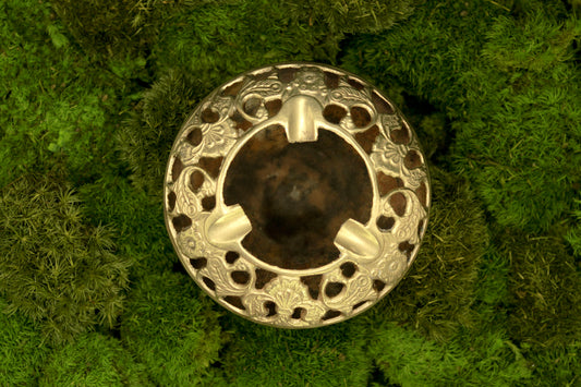 Antique decorative brass ashtray, metal tray, vintage home decor