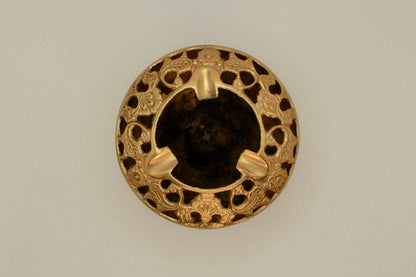 Antique decorative brass ashtray, metal tray, vintage home decor