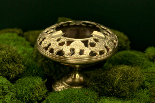 Antique decorative brass ashtray, metal tray, vintage home decor