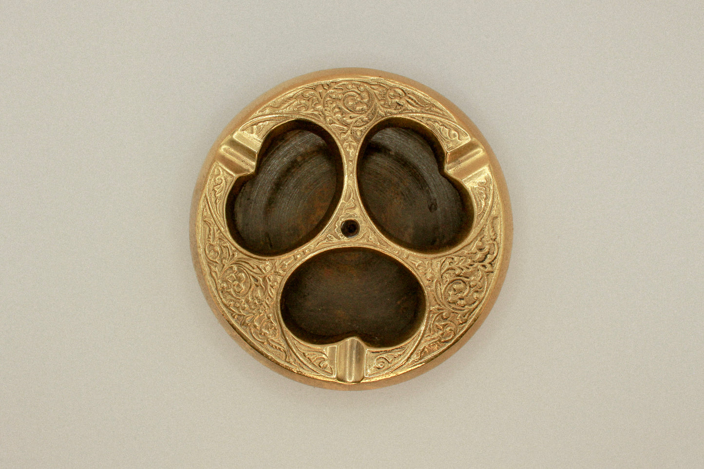 Antique decorative brass ashtray, metal tray, vintage home decor