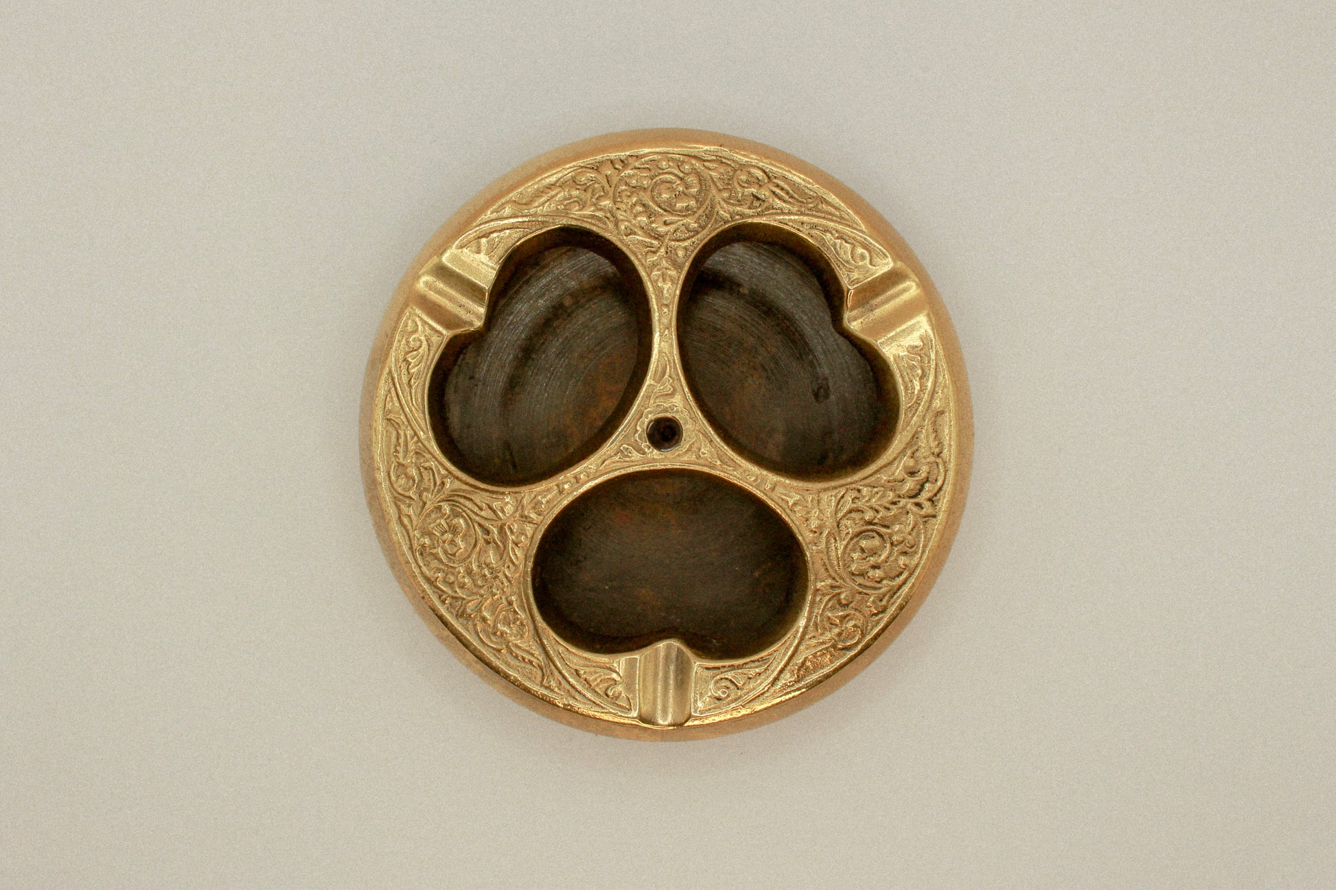 Antique decorative brass ashtray, metal tray, vintage home decor