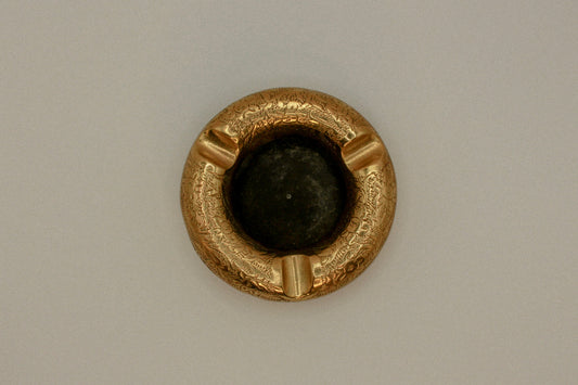 Antique decorative brass ashtray, metal tray, vintage home decor